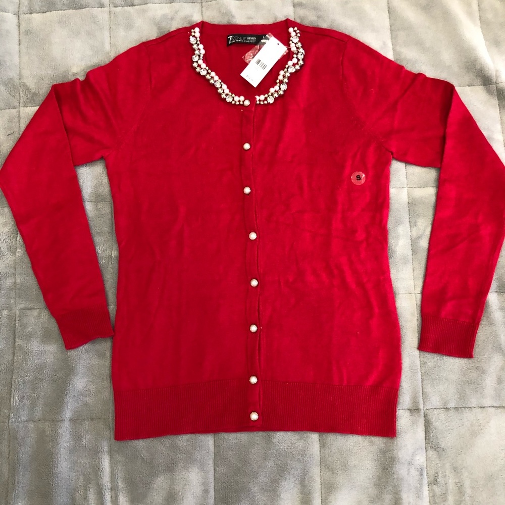 New York & Co jeweled cardigan